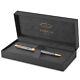 Parker Sonnet Ballpoint Pen Chiselled Silver With Gold Trim Medium Point