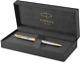 Parker Sonnet Ballpoint Pen Stainless Steel With Gold Trim Medium Point Ink