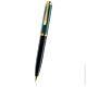 Pelikan SouverÄn K600 Ballpoint Pen Black Green Gold Trim Medium Point Black Ink