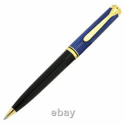 Pelikan SOUVERÄN K 600 Ballpoint Pen Black-Blue Gold Trim Medium Point -988378