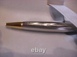 RARE (1990's) PARKER SONNET CASCADE GOLD TRIM SILVER PLATED BALLPOINT UNUSED