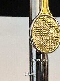 RARE Tiffany & Co. Gold Silver tone Tennis Racket Purse Ballpoint Pen
