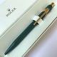 Rolex Caran D'ache Ballpoint Pen 858 Green Gold W Box Blue Ink Rare Japan Unused
