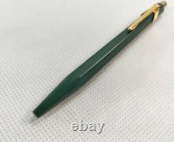 ROLEX Novelty Caran d'Ache Green/Gold Ballpoint Pen(Blue ink) wz/Box Super Rare