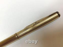ROLEX Novelty Gold Twisted Ballpoint Pen(Blue ink) wz/Box Vintage Super Rare F/S