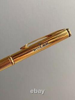 ROLEX Parker Novelty Metal Mallpoint pen with logo Gold Color Japan