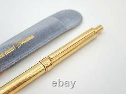 Rare Boxed Delta Sterling Silver Gold Plated Ballpoint Pen inc Sleeve & Warranty