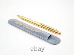 Rare Boxed Delta Sterling Silver Gold Plated Ballpoint Pen inc Sleeve & Warranty