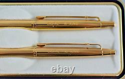 Rare Caran D'ache Geneve Madison Gold Plated Pen & Pencil Set