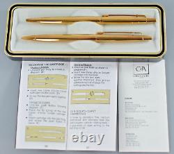 Rare Caran D'ache Geneve Madison Gold Plated Pen & Pencil Set