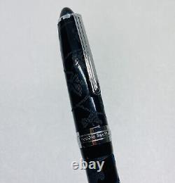 Rare Modele Recife Depose Ballpoint Pen Celluloid Engraved Maple Leaves Art 16
