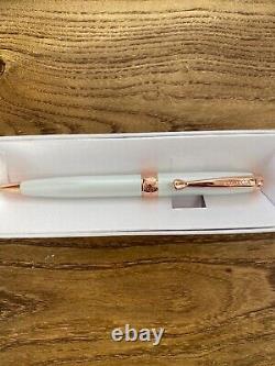 Rare Omega Ladies Pen BNIB with pouch White & Rose Gold Coloured