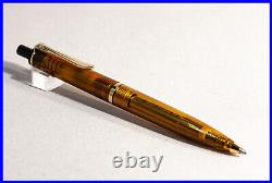 Rare PELIKAN Ballpoint Pen in Amber/Cognac Transparent & Gold