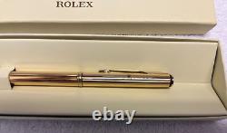Rare Rolex Ballpoint Gold Pen With Box Twist Type Blue Ink by Parker