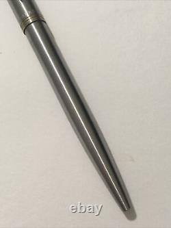 Rare Vintage Parker 61 Steel Jotter Gold Trim Ballpoint Pen-black Jewel-usa