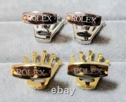 Rolex Ballpoint Pen and Cufflinks Set of 2 Silver Gold Novelty Without Box New