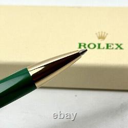 Rolex Emerald Executive Gold Hex Ballpoint Pen AD VIP Gift