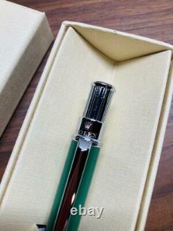 Rolex Novelty SWISS Caran d'Ache Green Gold Clip Ballpoint Pen Blue ink