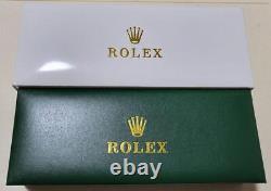 Rolex Original Ballpoint Pen Silver/Gold and Cufflinks Gold Pair Set Mint Unused