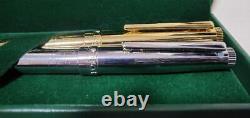 Rolex Original Ballpoint Pen and Cufflinks Silver/Gold Pair Set Mint Unused