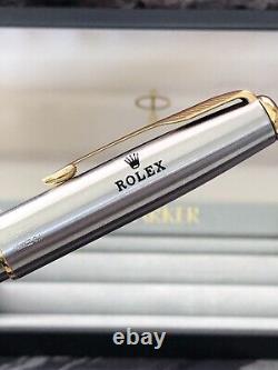 Rolex Pen by Parker Sonnet Q. 1 Silver and Gold arrow Rollerball RARE Collectors