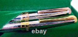 Rolex ballpoint pen cufflinks gold silver novelty 2 piece set velvet green box