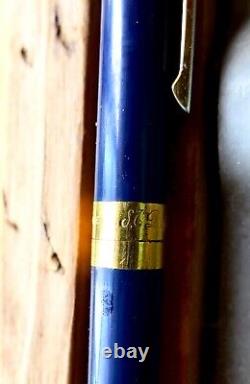 ST Dupont, Paris Chinese lacquer with gold trim ballpoint pen. Vintage c. 1980