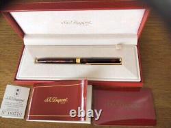 S. T. DuPont ballpoint pen gold leaf / lacquered new unused itemfrom Japan