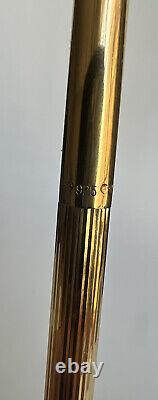 S. T. Dupont Classic De Paris Ballpoint 925 Silver Gold Plated Vermeil