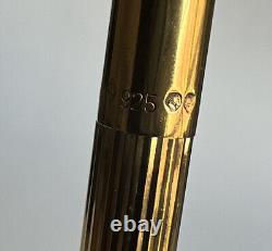 S. T. Dupont Classic De Paris Ballpoint 925 Silver Gold Plated Vermeil