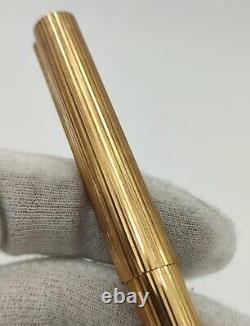 S. T. Dupont Gold Plated Classic Model Ballpoint Pen 1980