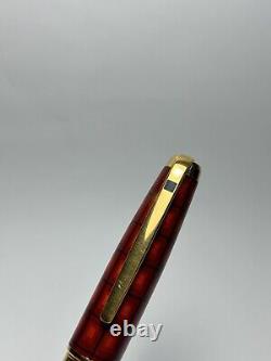 S. T. Pen Dupont Olympio Vertigo Lacquer of China Red Gold Ballpoint Pen