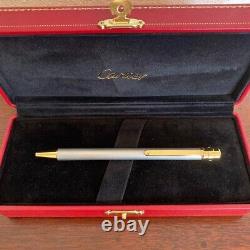 Santos De Cartier Ballpoint Pen Beautiful ST150192 Authentic with Case & Box