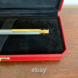 Santos De Cartier Ballpoint Pen Beautiful ST150192 Authentic with Case & Box