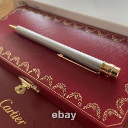 Santos De Cartier Ballpoint Pen Gray St150192 From Japan