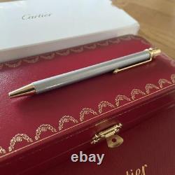 Santos De Cartier Ballpoint Pen Gray St150192 From Japan