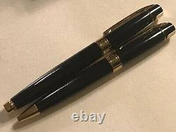 Sheaffer 300 Fountain & Ballpoint Pen Set, Black Lacquer/gold Trim, M Nib