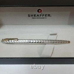 Sheaffer Imperial 834 Ballpoint Pen Sterling Silver Marquetry Pattern (NOS)