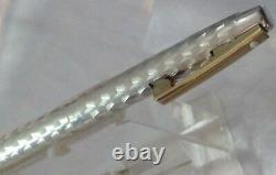 Sheaffer Imperial 834 Ballpoint Pen Sterling Silver Marquetry Pattern (NOS)