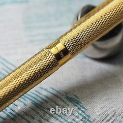Sheaffer Targa 1009 Barley Corn Electroplated Gold Ballpoint Pen Made in England