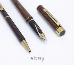 Sheaffer Targa 1030 Laque & Gold Trim Ballpoint Pen & Fountain Pen