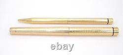 Sheaffer Targa Gold Plated Ballpoint & Fountain Pen 14K Nib