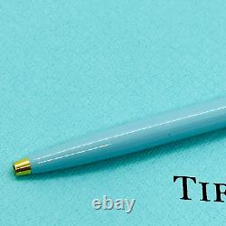 Tiffany & Co. Ballpoint Pen Blue ribbon gold twist style Perth pen Black ink