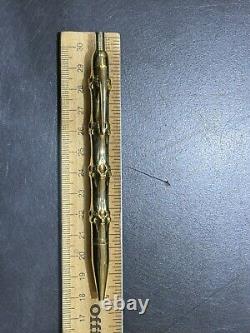 Tiffany & Co. Bamboo Ink Pen Ballpoint RARE 18k Yellow Gold Large Model! 18k 5in