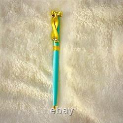 Tiffany & Co. Blue with Gold Ribbon Bow Clip Ballpoint Purse Pen, Germany Gift