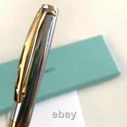 Tiffany & Co. Retractable Silver And Gold Ball Point Pen