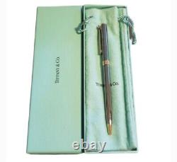 Tiffany & Co. T-clip Pen Sterling Silver with Gold Accent. Authentic