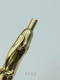 Tiffany & Co. Vintage 14k Yellow Gold Bamboo Pattern Ballpoint Pen