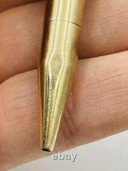 Tiffany & Co. Vintage 14k Yellow Gold Bamboo Pattern Ballpoint Pen