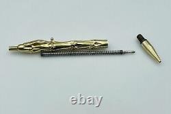 Tiffany & Co. Vintage 14k Yellow Gold Bamboo Pattern Ballpoint Pen